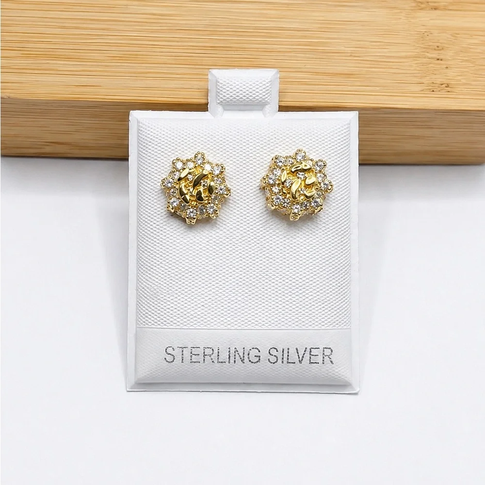 925 Sterling Silver 0.60CTW MOISSANITE Nugget Screw Back  Stud Earrings